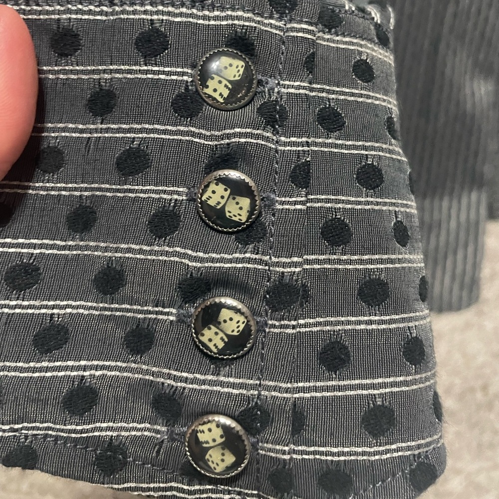 Robert Graham Long Sleeve Button Up Stripped Shirt Dice Casino Themed Buttons XL - Picture 11 of 16